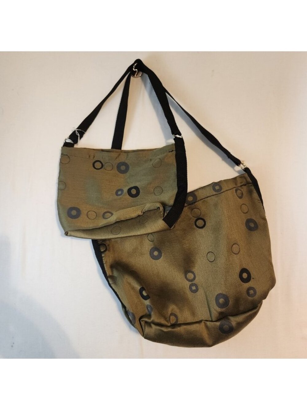 Mommy and me handmade Circle Print Shoulder Bag Set 2 Piece Hobo bags
